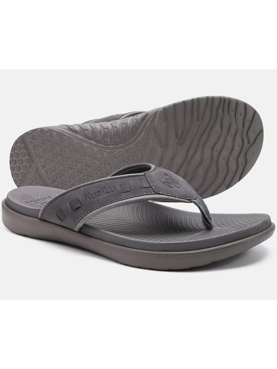 Men\'s Grey Sport Flip Flops Comfort Orthotic Thong Sandals Arch Support main image 4